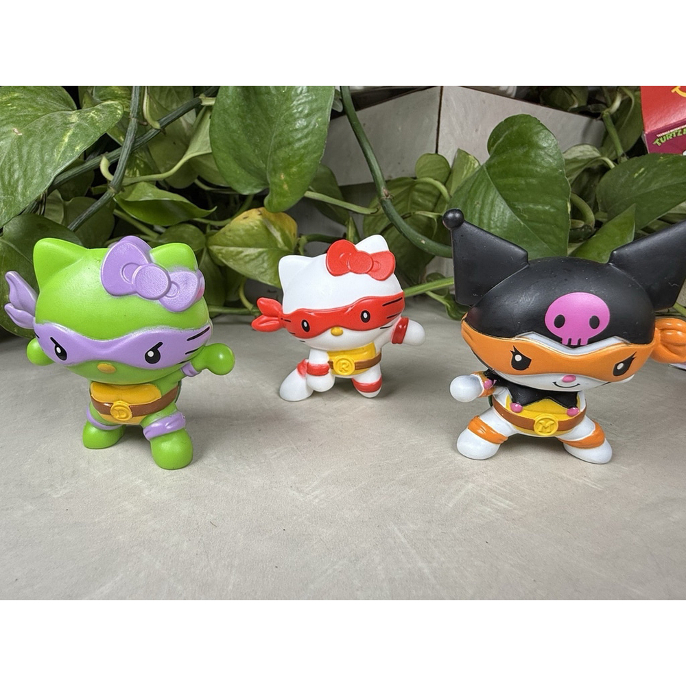 2025 McDonalds Hello Kitty Teenage Mutant Ninja Turtles Lot of 3 Figures New